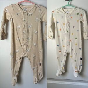 Magnetic Me Set of Two Footie Pajamas 3-6 months